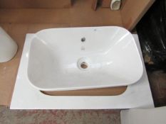 Althea Ceramica Movado ceramic shelf set includes a Movando 58 in set sink and a 81x51cm Ceramic