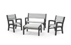 Keter Rustic style 4 piece Lounge set, new and boxed, RRP £399.99