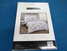 Sanctuary Elissia Purple Reversible Duvet Set Double, Includes duvet cover and 2 pillow cases, 100 %