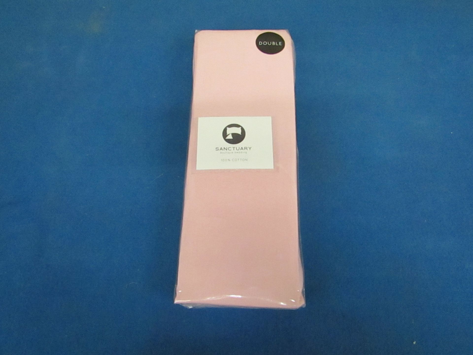 Box of 8x Sanctuary Fitted Sheet With Deep Box Blush Double 100 % Cotton RRP £20 new & Packaged