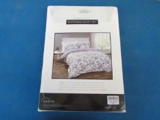 Sanctuary Elissia Purple Reversible Duvet Set Double, Includes duvet cover and 2 pillow cases, 100 %