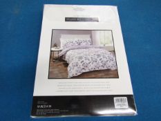 Sanctuary Elissia Purple Reversible Duvet Set Double, Includes duvet cover and 2 pillow cases, 100 %