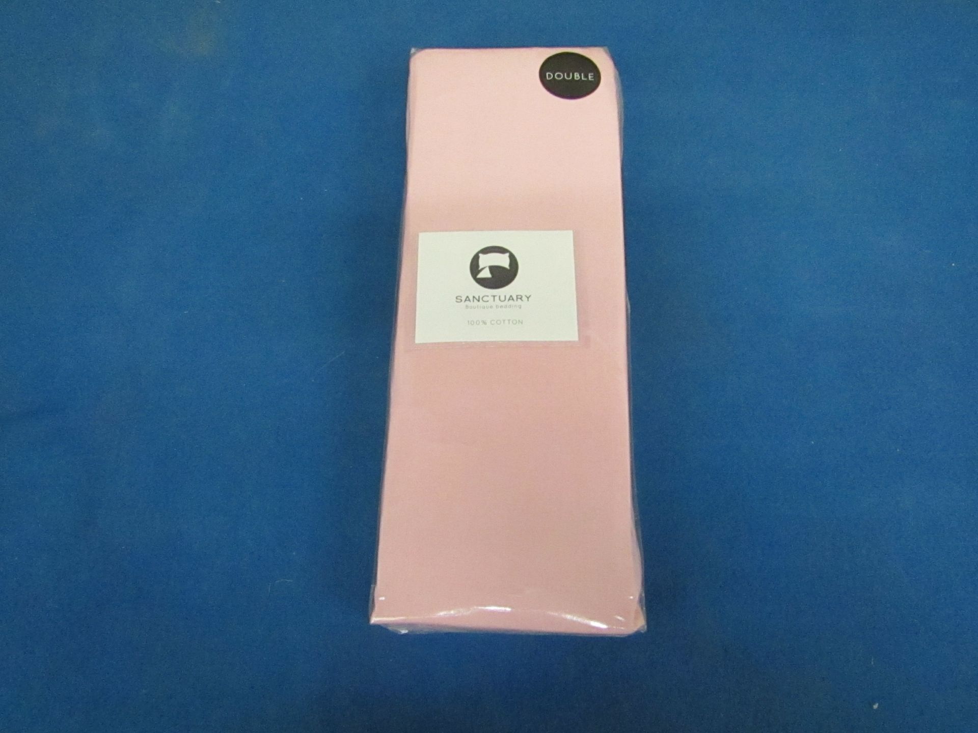 Sanctuary Fitted Sheet With Deep Box Blush Double 100 % Cotton RRP £20 new & Packaged