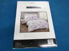 Sanctuary Elissia Purple Reversible Duvet Set Double, Includes duvet cover and 2 pillow cases, 100 %