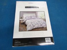 Box of 8x Sanctuary Elissia Purple Reversible Duvet Set Double, Includes duvet cover and 2 pillow