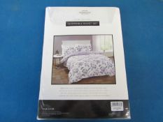 Sanctuary Elissia Purple Reversible Duvet Set Kingsize, Includes Duvet cover and 2 Matching pillow