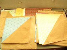 box containing various Brands 1,382 Scrapbook Papers, 65 various designs new see image