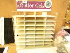 Glitter Gels storage rack, new.