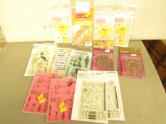 14 x various designs Clear Stamps new see image