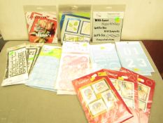 24 x various Stencils, Embossing Lay-outs/Stencils etc new see image