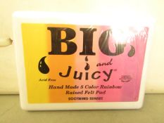 1 x Big & Juicy Hand Made 5 Colour Rainbow Raised Felt Pad Soothing Sunset RRP £12.99 new & sealed