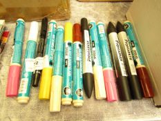 13 x various items being Coloured Glass & Porcelain Pump Action Pens, Permanant Pens  new see image