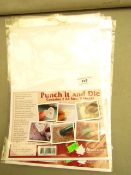 10 x Punch It and Die A4 Stencil Sheet Sets of 2 per set new