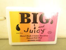 1 x Big & Juicy Hand Made 5 Colour Rainbow Raised Felt Pad Soothing Sunset RRP £12.99 new & sealed