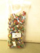 Approx 72 various Glass 10mm Beads new see image