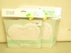 5 x Celebration & Craft Heart 3.5m Bunting with 12 Hearts 17 x 15cm new