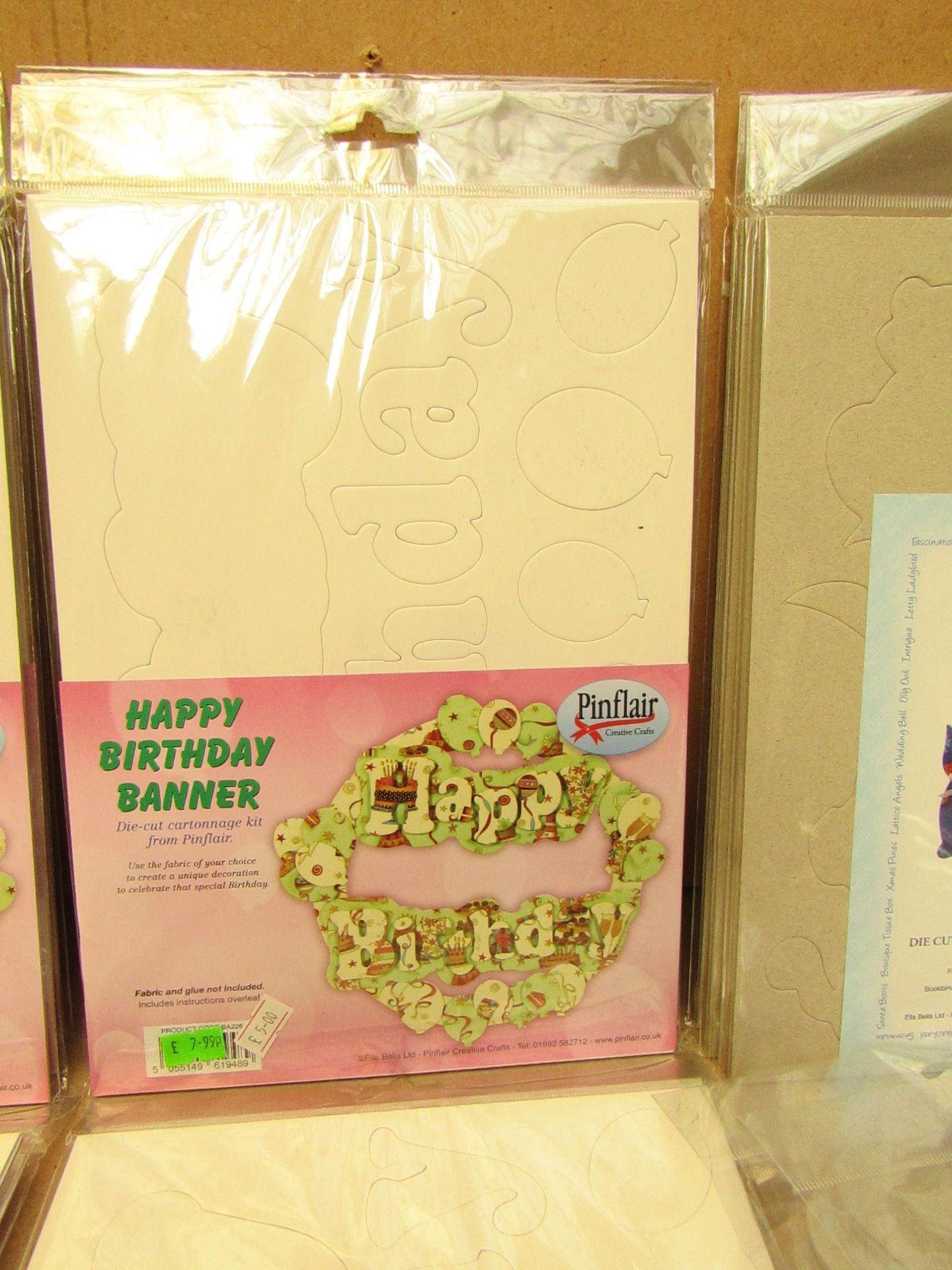 5x Happy Birthday banners, new and packaged.