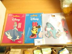 4 x Wrights Disney Iron On Appliques new see image