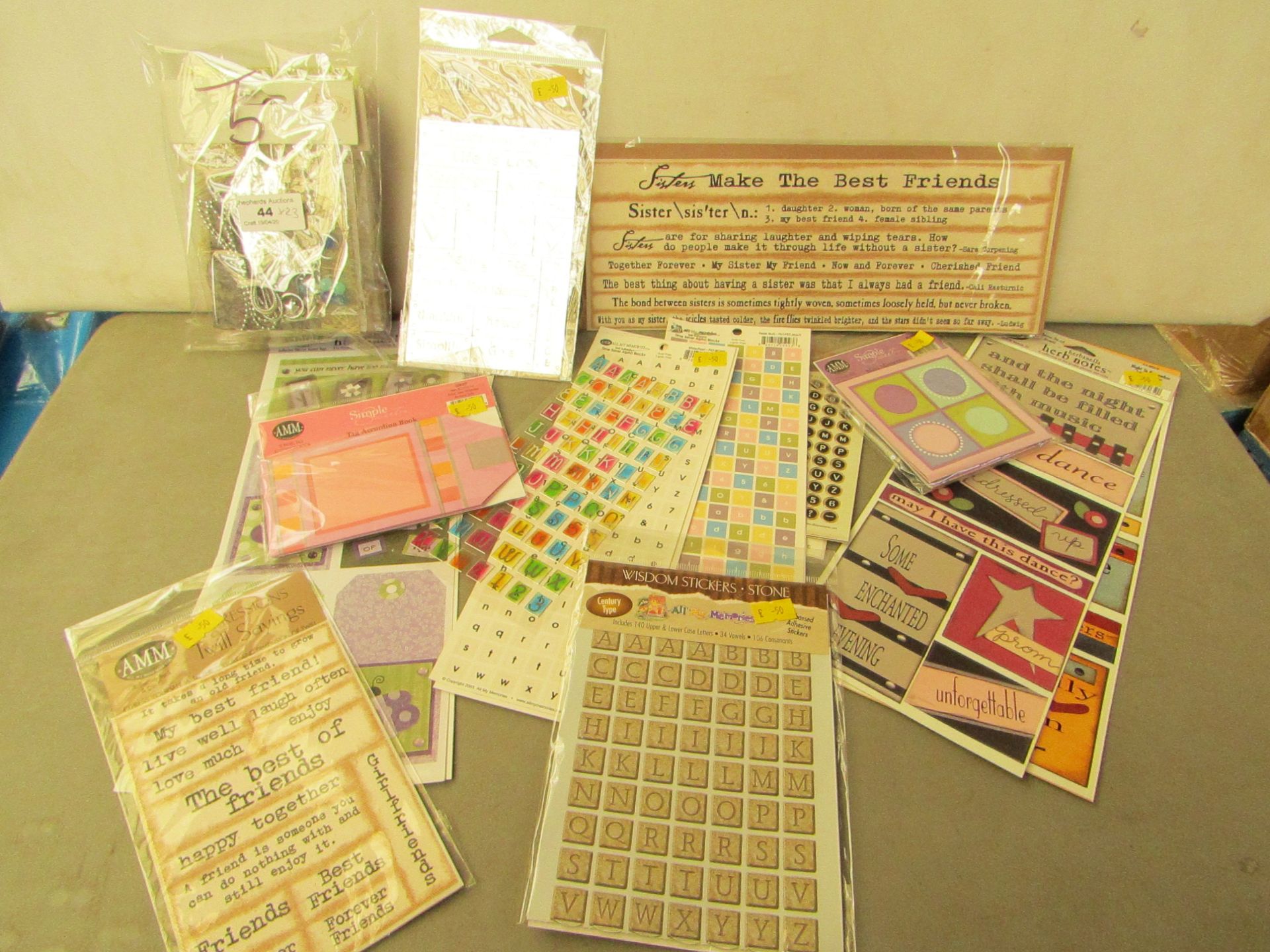 23 x packs of various Craft Items &  Embellishments for Cards, Projects etc new see image