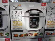 | 1X | PRESSURE KING PRO 12 IN 1 DIGITAL PRESSURE AND MULTI COOKER SILVER | REFURBISHED AND