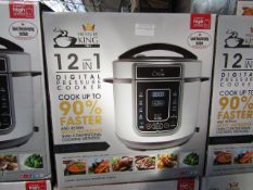 | 1X | PRESSURE KING PRO 12 IN 1 DIGITAL PRESSURE AND MULTI COOKER SILVER | REFURBISHED AND