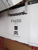 Panasonic 43" smashed screen TV, boxed.