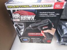 | 1x | AIR HAWK PRO CORDLESS COMPRESSOR | UNCHECKED AND BOXED | NO ONLINE RE-SALE | SKU