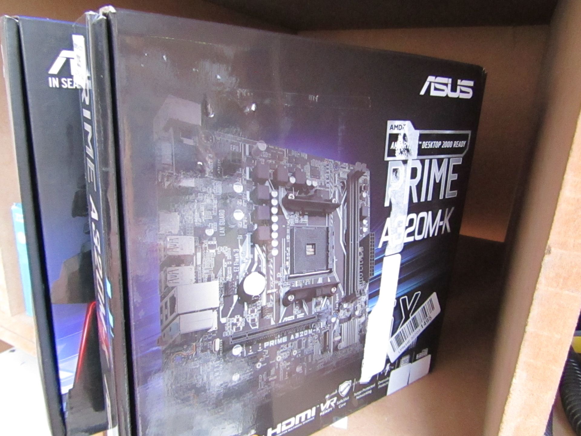 Asus Prime A320M-K gaming motherboard, untested and boxed. RRP £49.99