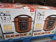 | 1X | PRESSURE KING PRO 12 IN 1 DIGITAL PRESSURE AND MULTI COOKER ROSE GOLD | REFURBISHED AND BOXED