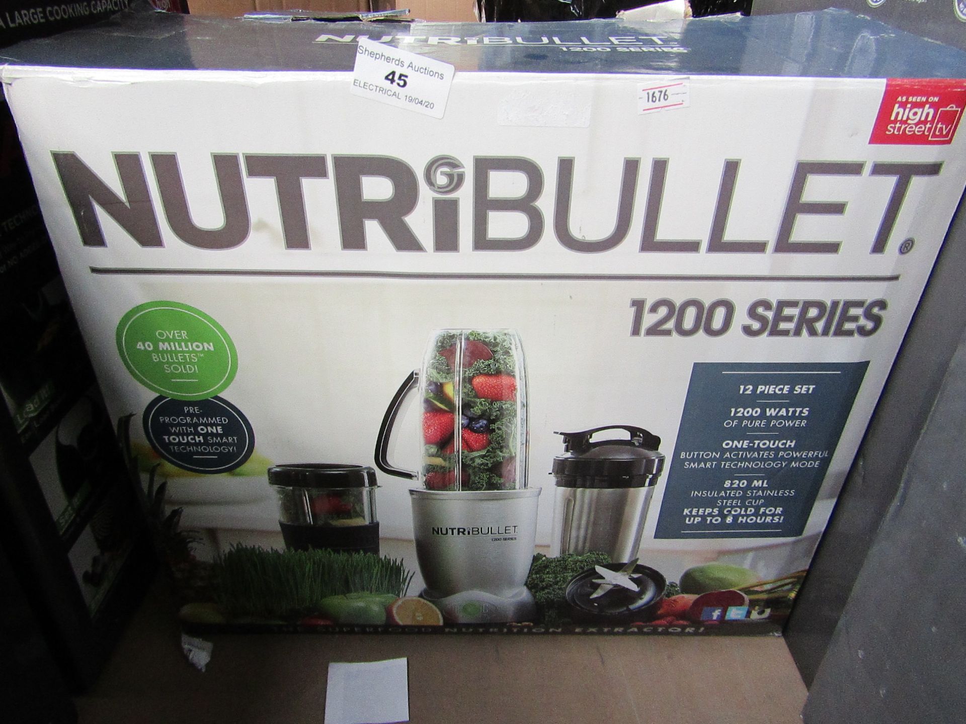 | 1x | NUTRIBULLET 1200 SERIES | REFURBISHED AND BOXED | NO ONLINE RE-SALE | SKU C5060191464758 |