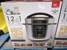 | 1X | PRESSURE KING PRO 12 IN 1 DIGITAL PRESSURE AND MULTI COOKER SILVER | REFURBISHED AND