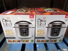 | 1X | PRESSURE KING PRO 12 IN 1 DIGITAL PRESSURE AND MULTI COOKER SILVER | REFURBISHED AND