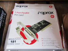 Aqprox - 1 Port Parallel PCI Card - Untested & Boxed.