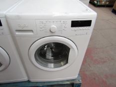 Whirlpool - 6th Sense 8Kg washing machine, powers on and spins.