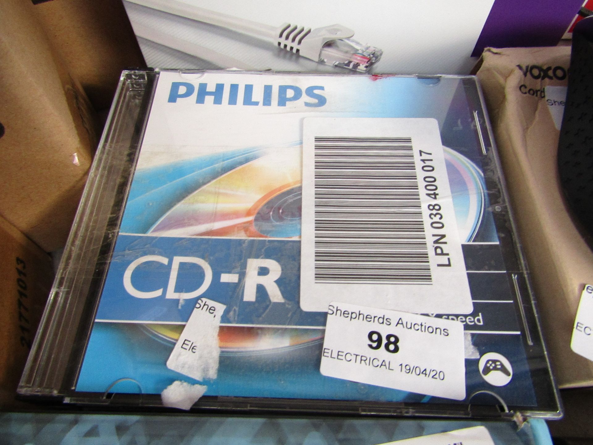 Pack of 9x Philips CD-R, untested.