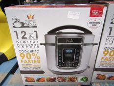 | 1X | PRESSURE KING PRO 12 IN 1 DIGITAL PRESSURE AND MULTI COOKER SILVER | REFURBISHED AND