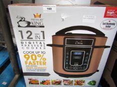 | 1X | PRESSURE KING PRO 12 IN 1 DIGITAL PRESSURE AND MULTI COOKER ROSE GOLD | REFURBISHED AND BOXED