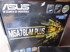 Asus M5A78L-M Plus gaming motherboard, untested and boxed. RRP £50.00