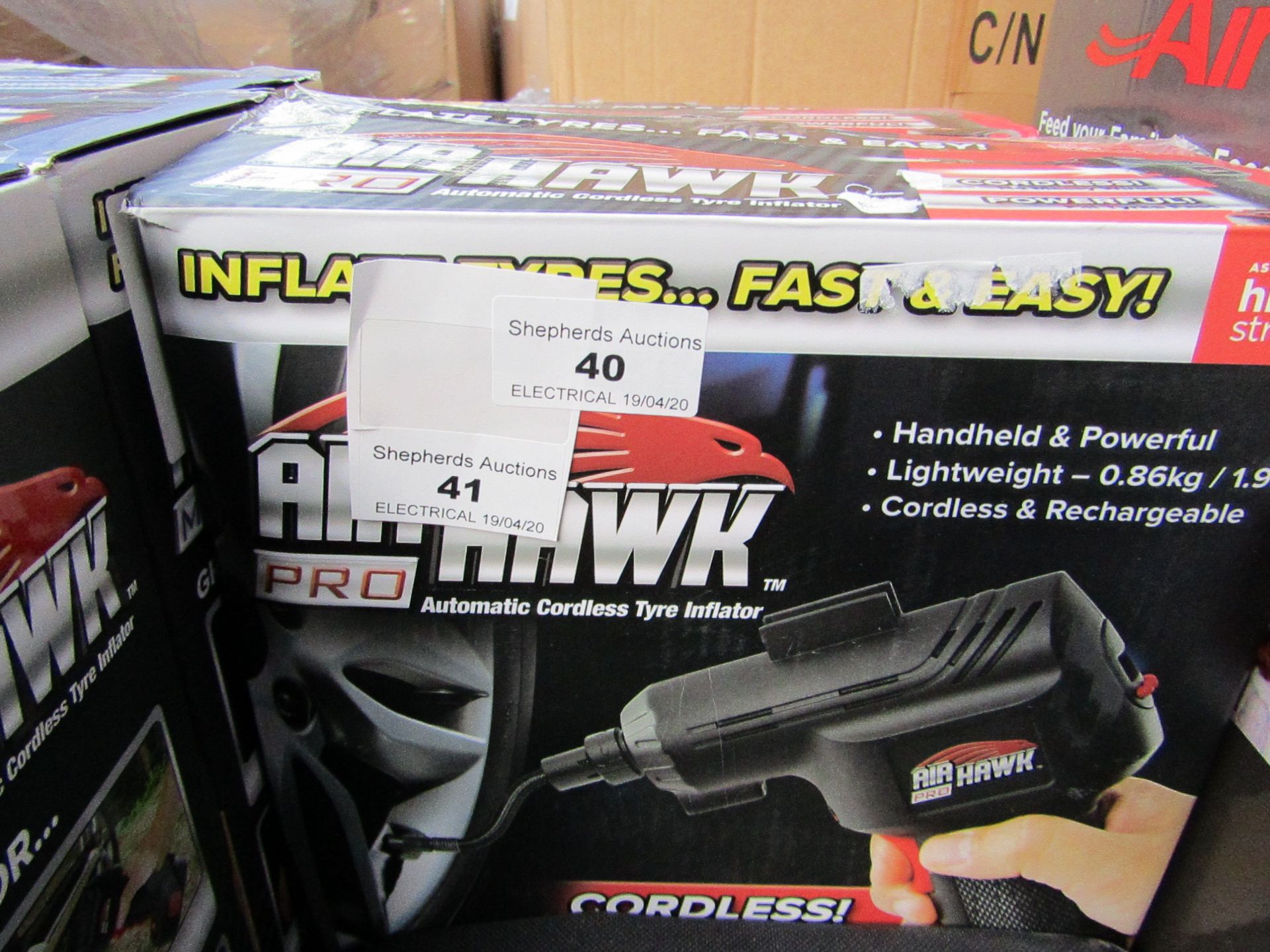 | 1x | AIR HAWK PRO CORDLESS COMPRESSOR | REFURBISHED AND BOXED | NO ONLINE RE-SALE | SKU