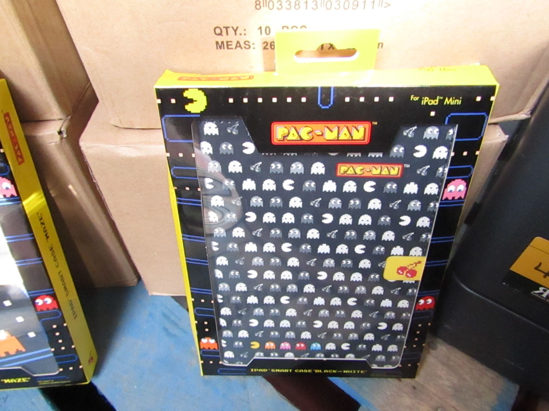 2x Of 10 PCS - Ipad Mini Smart Case (Pac-Man - Black & White) - Packaged & Boxed.