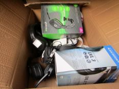 8x Various (Returns) Gaming Headset/Mics - Giotech, PS3/4, Hornet etc - All Untested & Boxed.