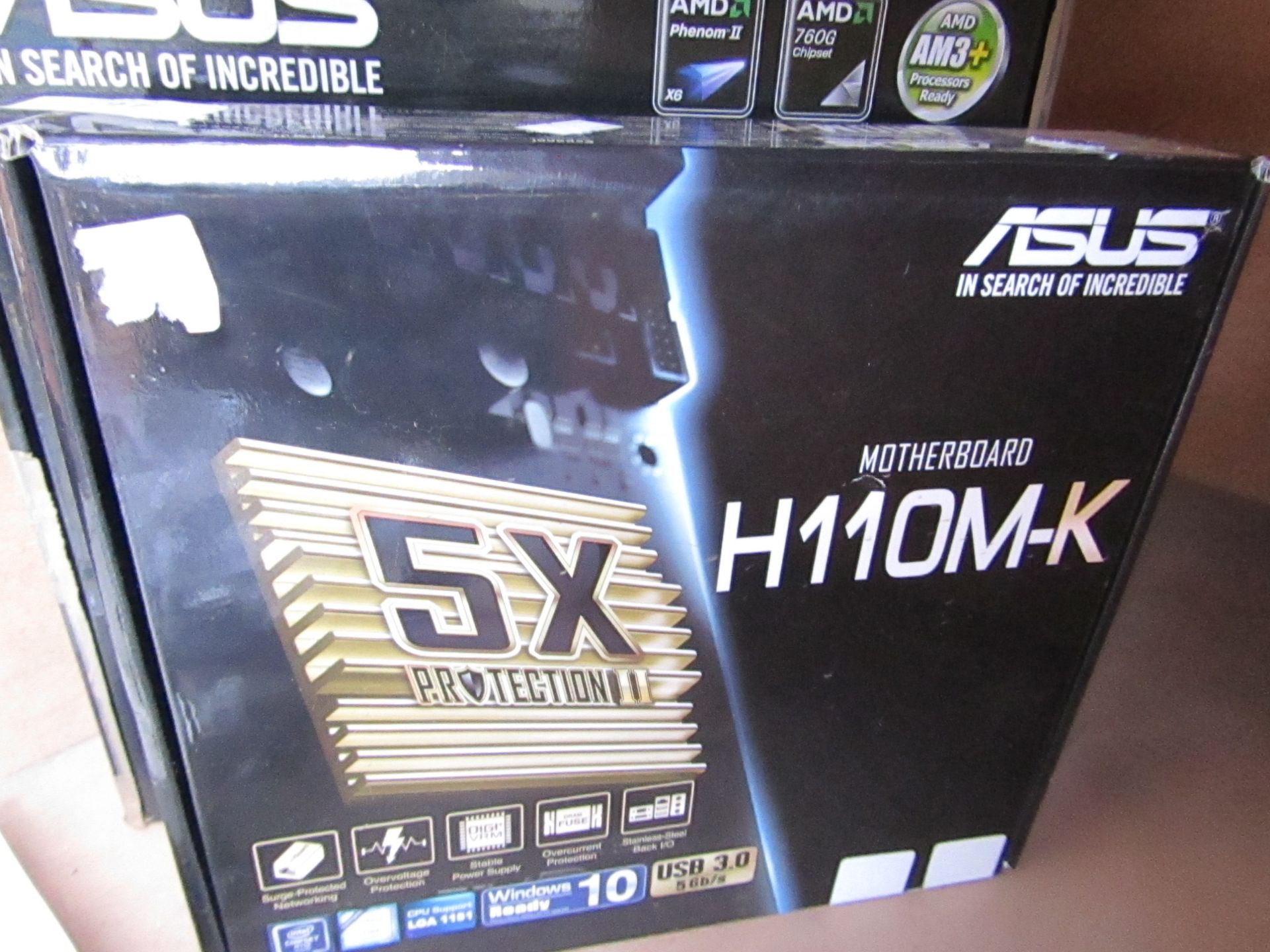 Asus H110M-K gaming motherboard, untested and boxed. RRP £60.00