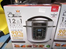 | 1X | PRESSURE KING PRO 12 IN 1 DIGITAL PRESSURE AND MULTI COOKER SILVER | REFURBISHED AND