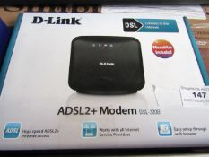 D-LINK - ADSL2 + Modem DSL-320B - Untested & Boxed.