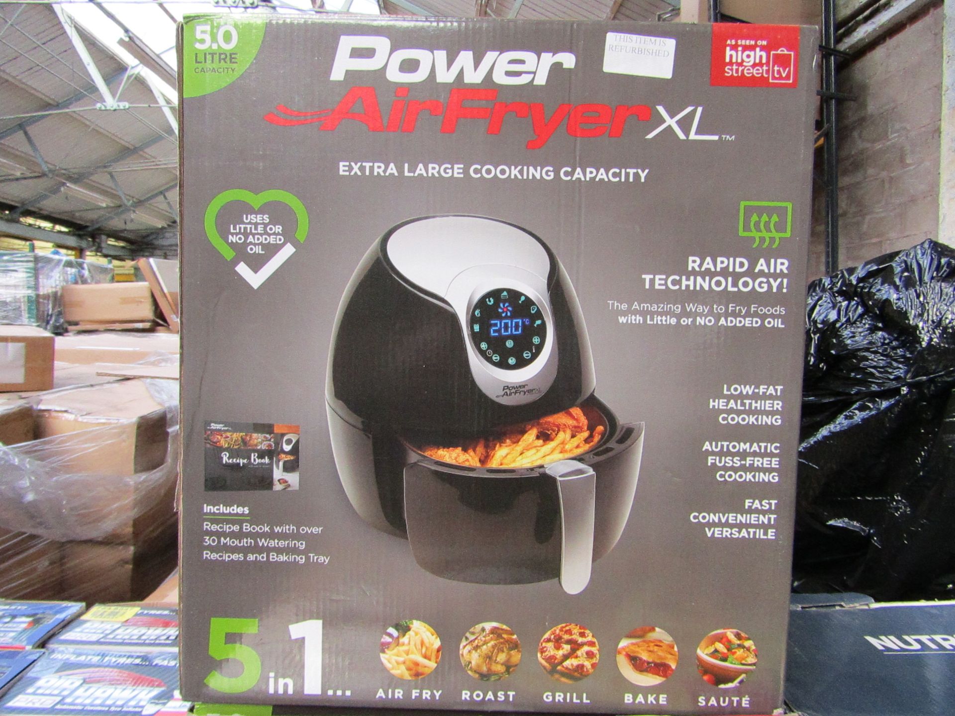 | 1X | POWER AIR FRYER 5.0L | REFURBISHED AND BOXED | NO ONLINE RE-SALE | SKU C5060191466936 |