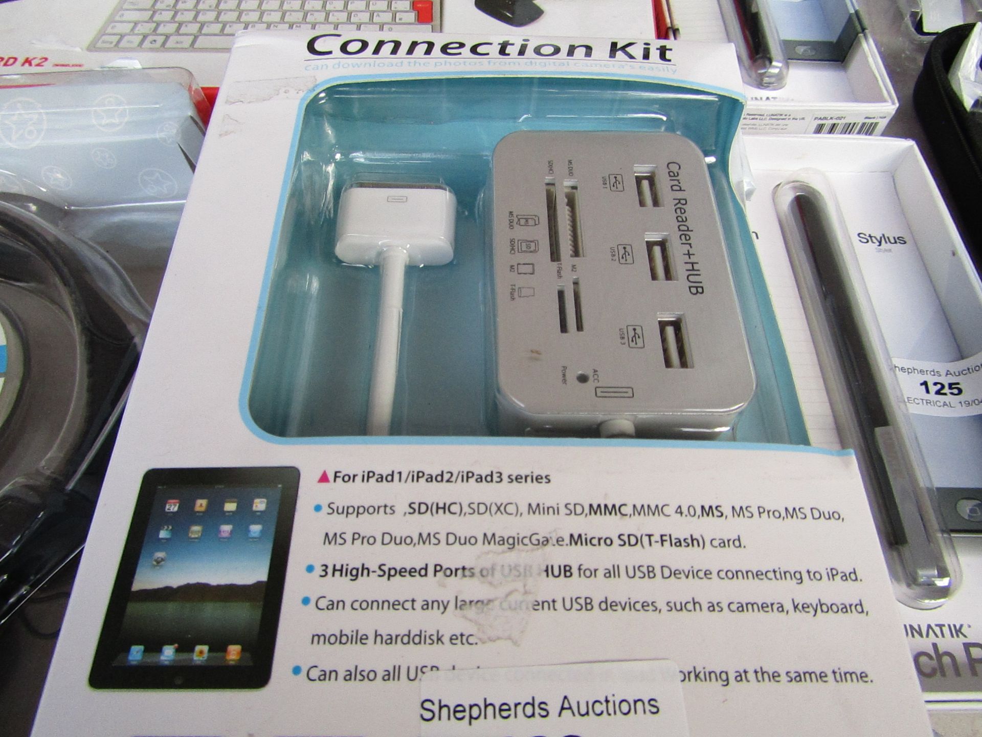 3x Connection Kits - For Ipad 1/2/3 Series - Packaged & Boxed.