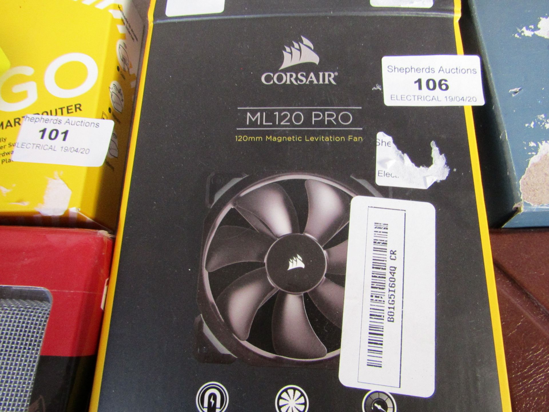 CORSAIR - ML120 PRO - 120mm Magnetic Levitation Fan - Untested and Boxed.