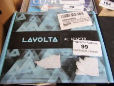 Lavolta AC adaptor, untested and boxed.