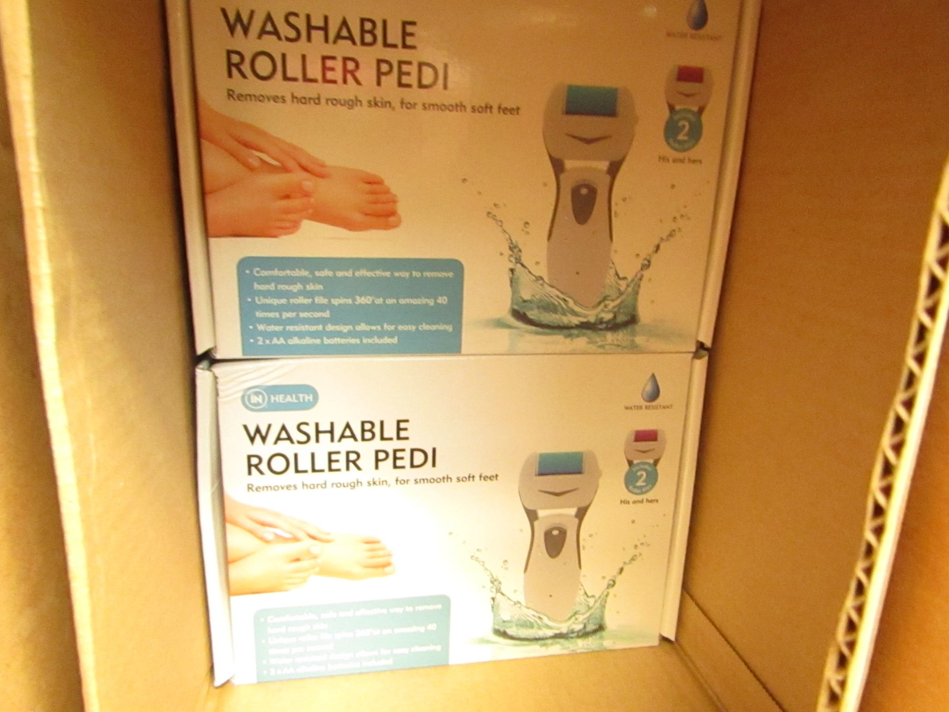 In Health washable roller Pedi, new and packaged.