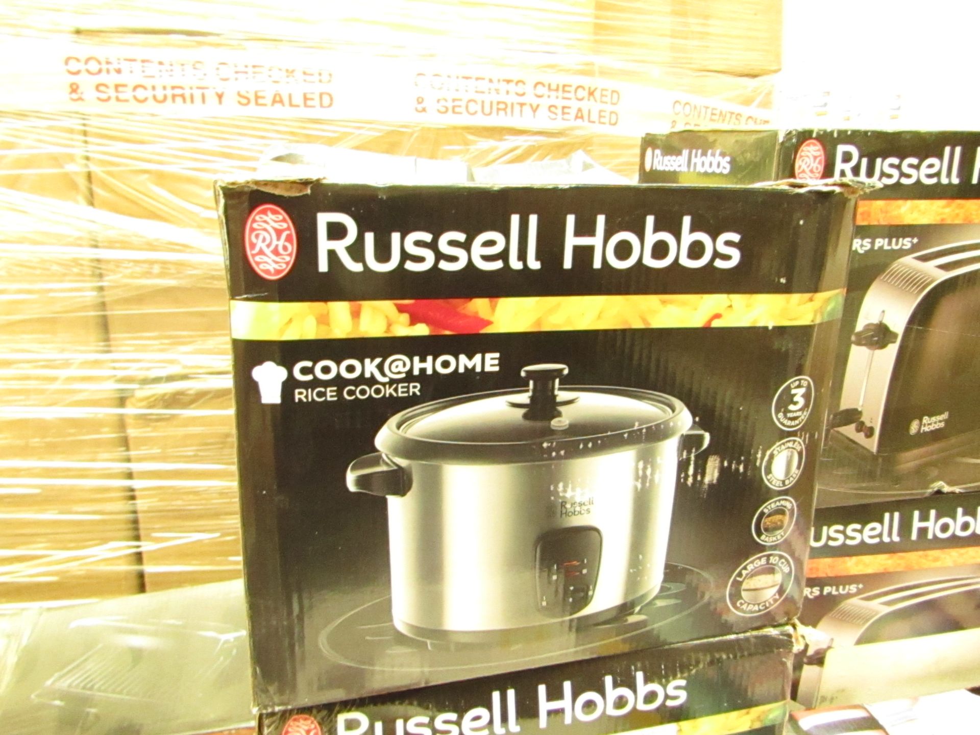 Russell Hobbs Cook @ Home rice cooker, untested and boxed.